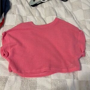 Pink Waffle Knit Top